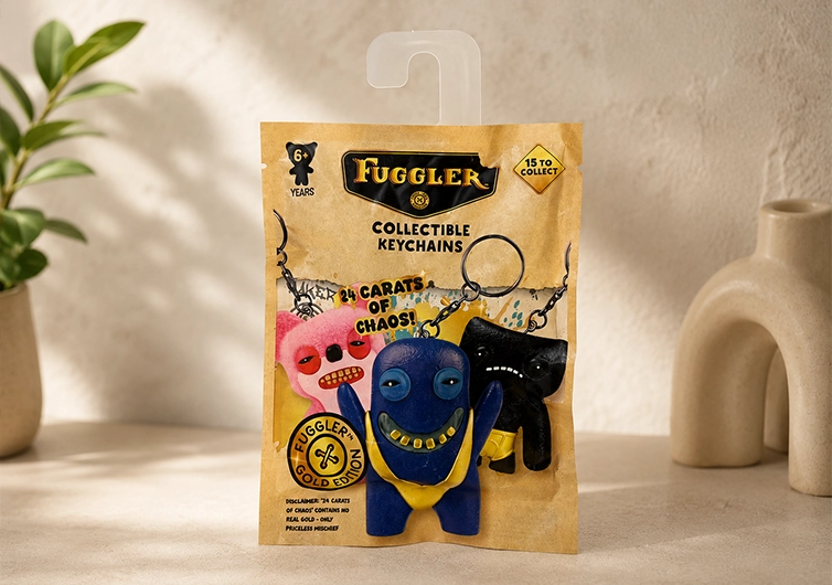Mainan Viral Fuggler Gold Edition Keychain